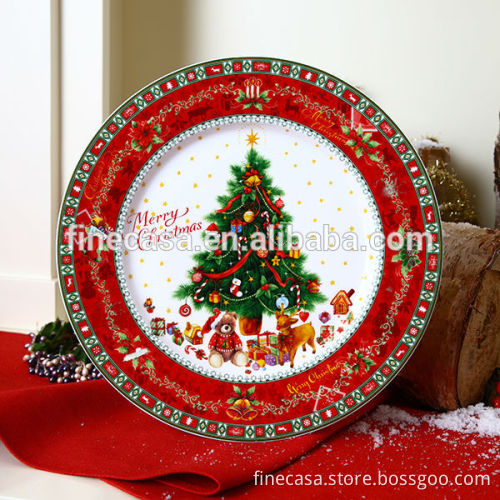 New Bone China Christmas Dinner Plate set